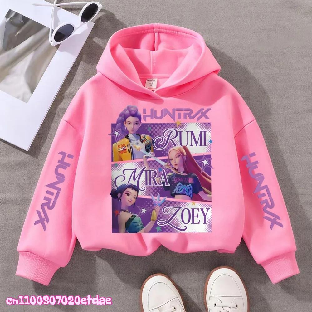 Худи Y2K K-Pop Demon Hunters для подростков, девочек и мальчиков, худи Rumi K-Pop Demon Hunters, осенняя повседневная одежда с длинным рукавом, детская одежда