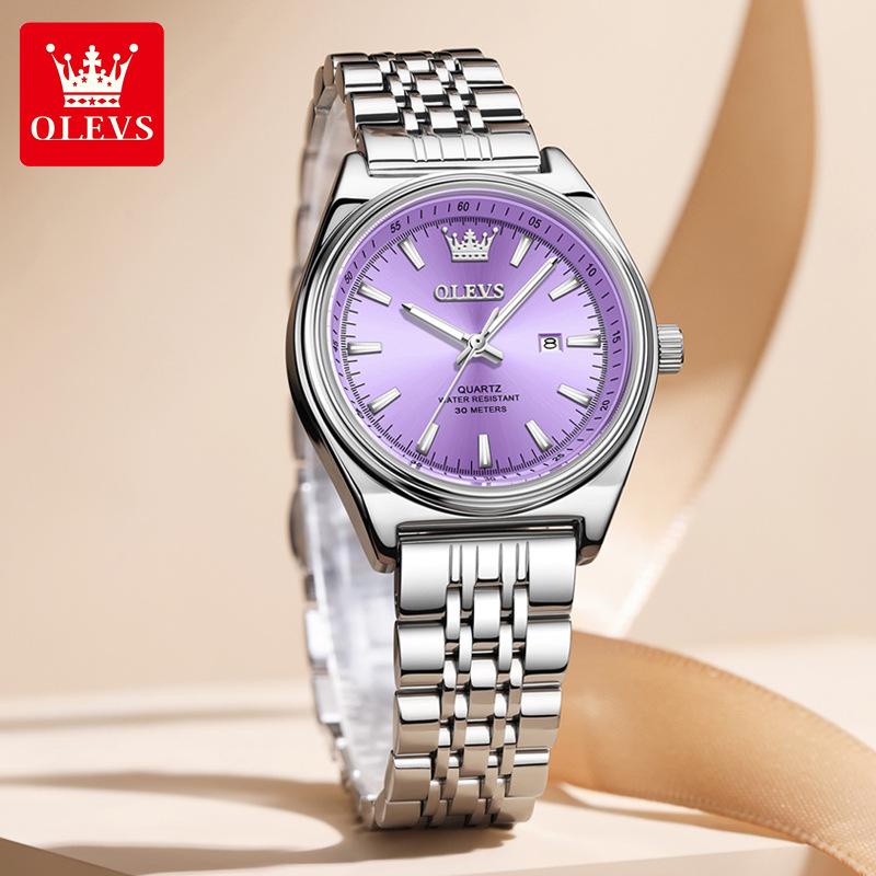 Watches Woman Elegant Quartz Watch Waterproof Luminous Stainless Steel Date Watches Woman Bracelet Gifts Box