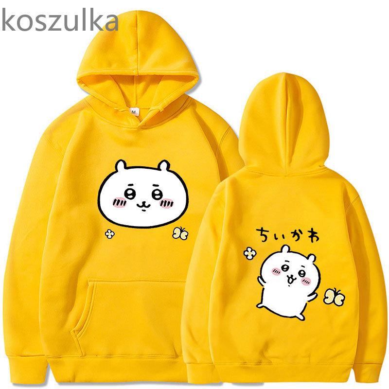 Модная толстовка с капюшоном в стиле аниме Chiikawa, уличная одежда, пуловер с принтом печати, унисекс, осенне-зимняя толстовка в стиле хип-хоп, одежда унисекс