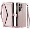 Crossbody Wallet Leather Case For Samsung Galaxy S25 Edge S24 Ultra S23 Plus S22 S21 A16 A26 A36 A56 A06 Pocket Cards Solt Cover