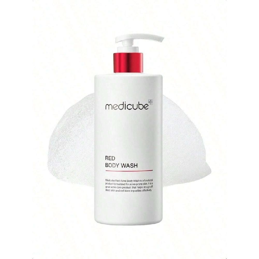 Medicube Red Acne Body Wash 400g Low Ph And Hydrating Cleanser With Salicylic Acid, Lactic Acid, Niacinamide And Hyaluronic Acid Suitable