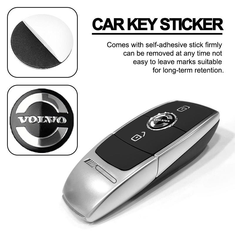 14mm Car Key Badge Emblem Replacement Car Key Sticker For Volvo Rdesign AWD XC60 XC90 V60 S60 V50 V40 XC40 XC90 Auto Accessories