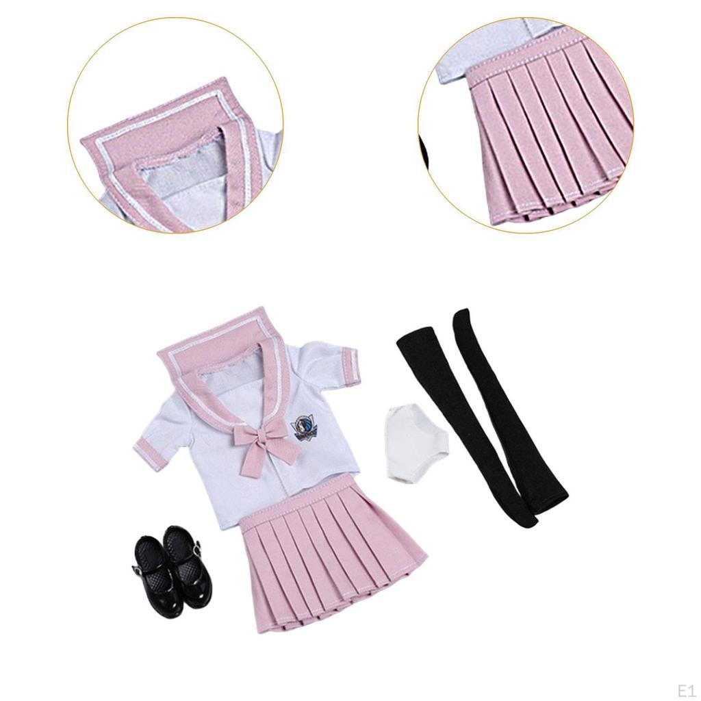 1/6 женский школьный комплект одежды топ с короткими рукавами стильное нижнее белье одежда для фигурок