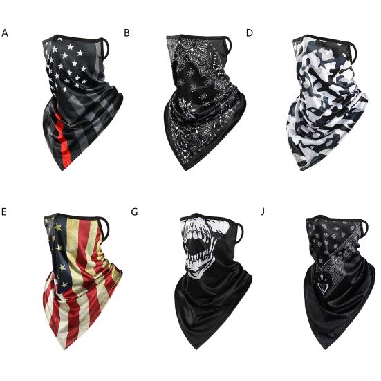 Треугольная велосипедная бандана из ледяного шелка, защита от солнца, быстросохнущая, хорошая вентиляция, для лица при езде