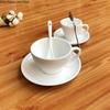 Pure White Ceramic Coffee Cup and Saucer Milk Tea Cup Espresso Cups Milk Cups Tea Mug Coffee Mug Drinkware Teacup Water Glass