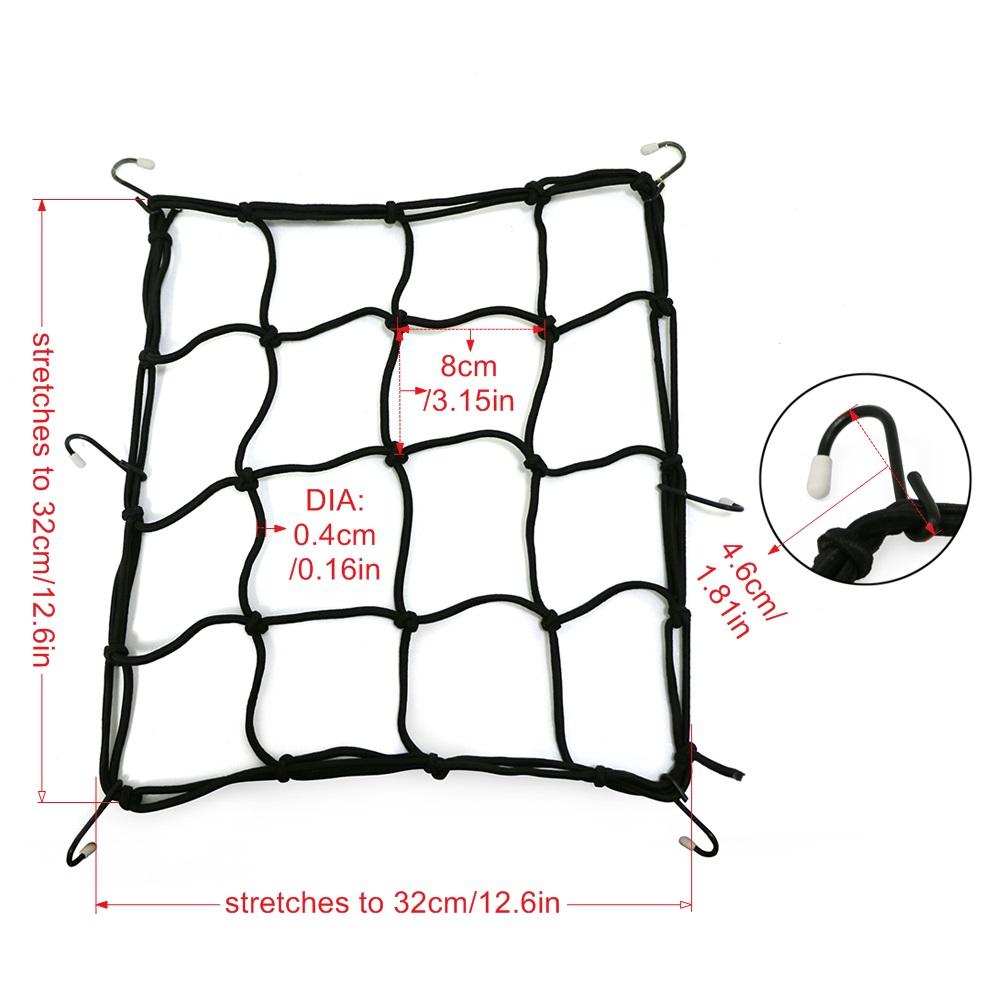 Универсальная мотоциклетная сетка с 6 крючками, сетка для багажа, велосипедная удерживающая топливный бак, сетчатая сетка для багажа, банджи, черный шлем, велосипедный бак, автомобильный Стайлинг