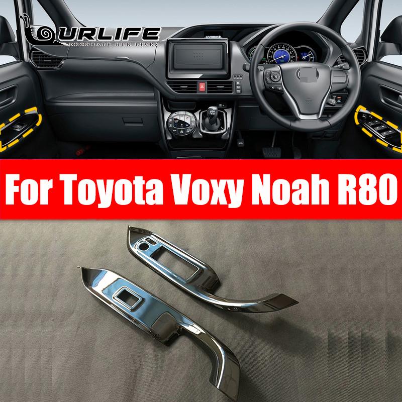 Для Toyota Voxy Noah R80 RHD 2014-2017 2018 внутренняя дверная ручка рамка декоративная отделка крышка переключателя стеклоподъемника