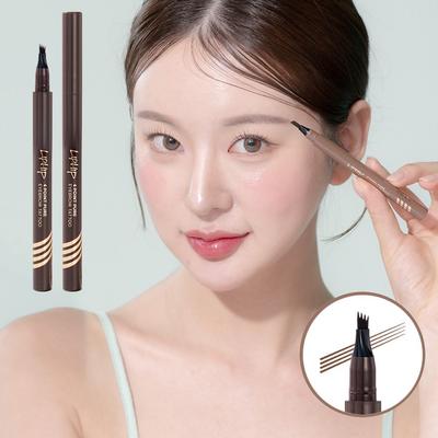 Ручка для татуажа бровей Lip Hip 4-point innocent, 2 ручки для татуажа бровей, 01 темно-коричневый