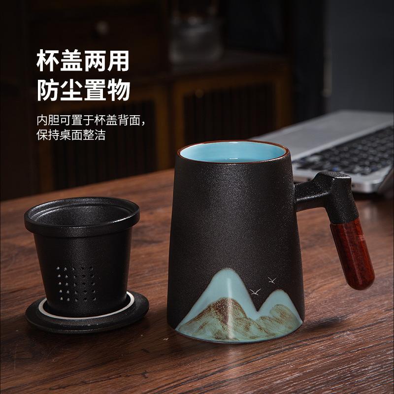 Керамическая подарочная коробка Yuanshan, большая емкость для разделения чая с фильтром
