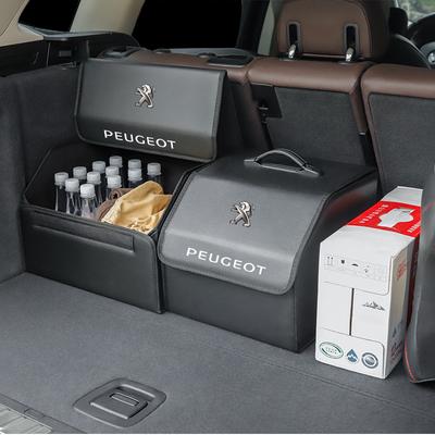 Car Trunk Storage Bag Leather Camping Box Collapsible For 206 307 308 207 3008 208 407 508 2008 5008 301 406 408 607