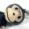 MCM A BATHING APE Milo Visetos Bag Charm Key Holder Leather Black