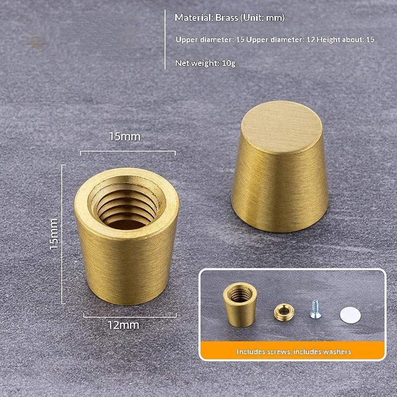 Brass Wooden Mini Board Feet 4Pcs Anti Slip Riser for Jewelry Box Display Tray Small Furniture DIY Craft Use