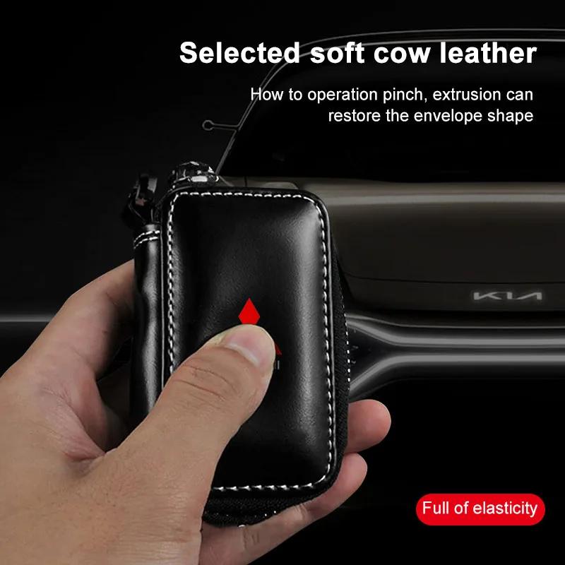 2025 Кожаный Держатель для Ключей Автомобиля Брелок для Ключей Автомобиля Органайзер для Сумки Кейс для Ключей Автомобиля Для Mitsubishi Outlander Lancer 10 9 ASX RALLIART Eclipse