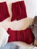 New Year'S Red Versatile Stacking Socks, Men'S And Women'S Natal Year White Medium Tube Socks, Wool Warm Calf Cotton Socks, Red Socks