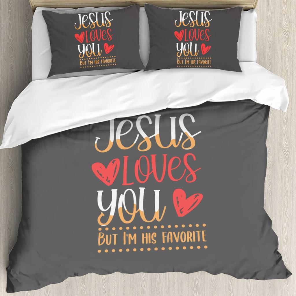 Пододеяльник с изображением Иисуса в 3D, комплект постельного белья с изображением Иисуса Христа, подходит для христианского постельного белья с изображением Иисуса, да благословит вас Бог