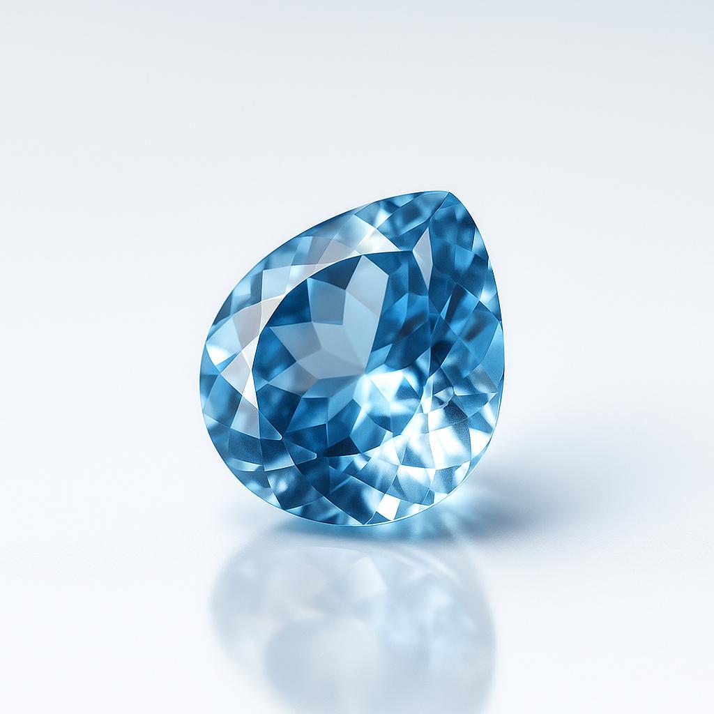 Natural Blue Sapphire Loose Gemstone 15.20 ct Ceylon Pear Cut September Birthday Birthstone