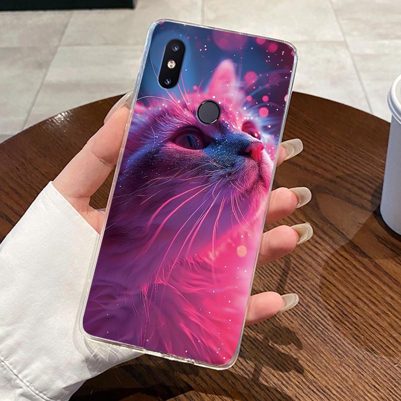 Гелевый чехол для Xiaomi Mi Mix 2s Fundas Защитный Coque Прозрачный Силиконовый Мягкий ТПУ Задняя крышка Милый Кролик Кошка Динозавр Чехол для телефона