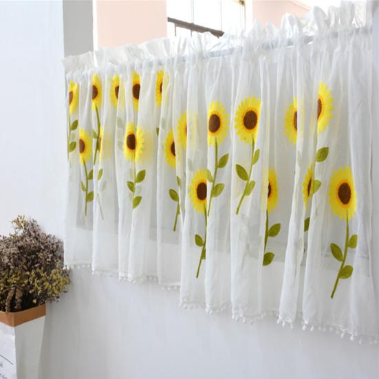 Красивые короткие шторы, мягкие декоративные легкие маленькие шторы, драпировка для кафе