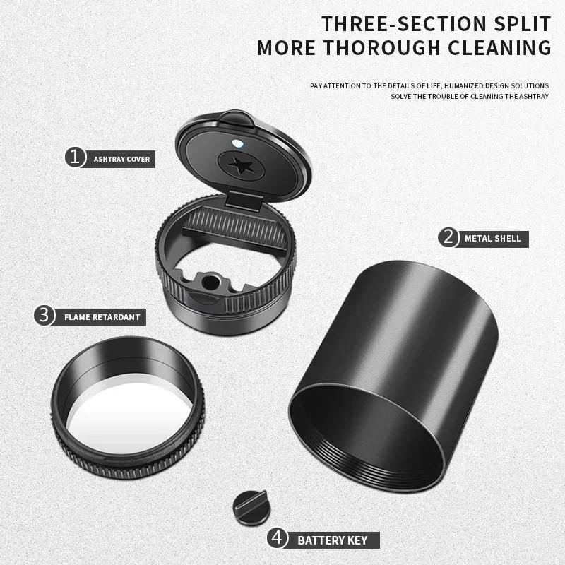 For VOLKSWAGEN VW New Jetta VW For Volkswagen Car Cigarette Ashtray Cup LED Light Portable Detachable For VW GTI Polo Golf Passa