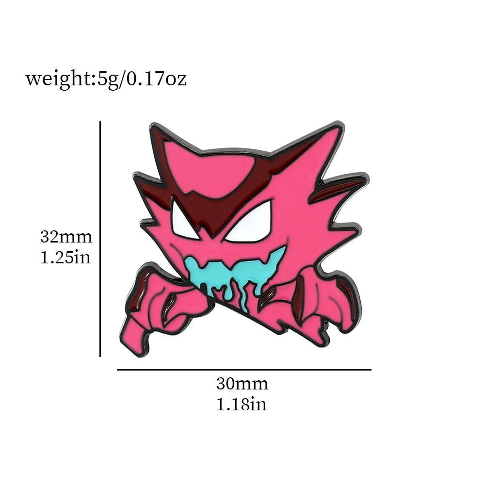 Мультяшный Креативный Смешной Покемон Металлический Значок Призрак Яд Карманный Эльф Волшебный Пин