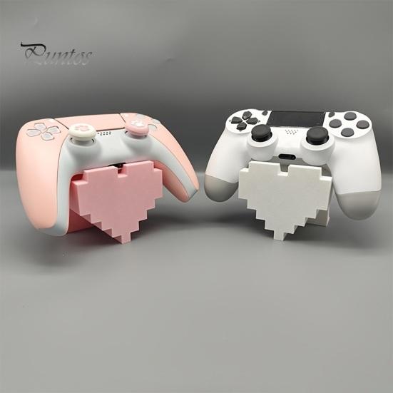 Стойка для игровых контроллеров, 3D-печатная подставка, Пиксельное сердце-любовь, Стойка-держатель для геймпадов, Декоративный держатель для консоли, Организатор игровых аксессуаров