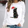 Amazon Ebay Желаю быстрой продажи Independent Station Christmas Printing Hoodie с длинным рукавом и круглым вырезом без капюшона Teamu