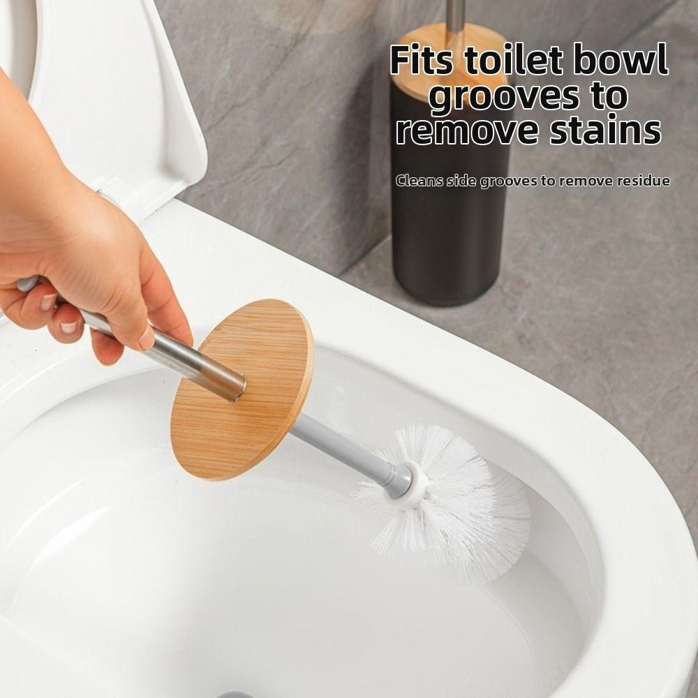 Long Handle Toilet Scrubber Standing Base Bathroom Cleaning Tool Toilet Brush Set  Toilet Cleaning