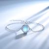 22cm Blue Moonstone Bracelet Custom Charm 925 Sterling Silver Bracelets