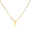 Stainless Steel Initial Necklace Gold  Color Cut Letters Single Name Choker Necklace for Women Pendant Jewelry Gift