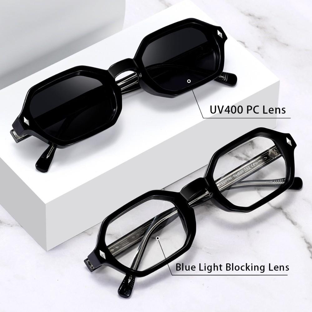 Multicolor Small Square Frame Sun Glasses Blue-light-blocking Men UV400 Eyewear Unisex