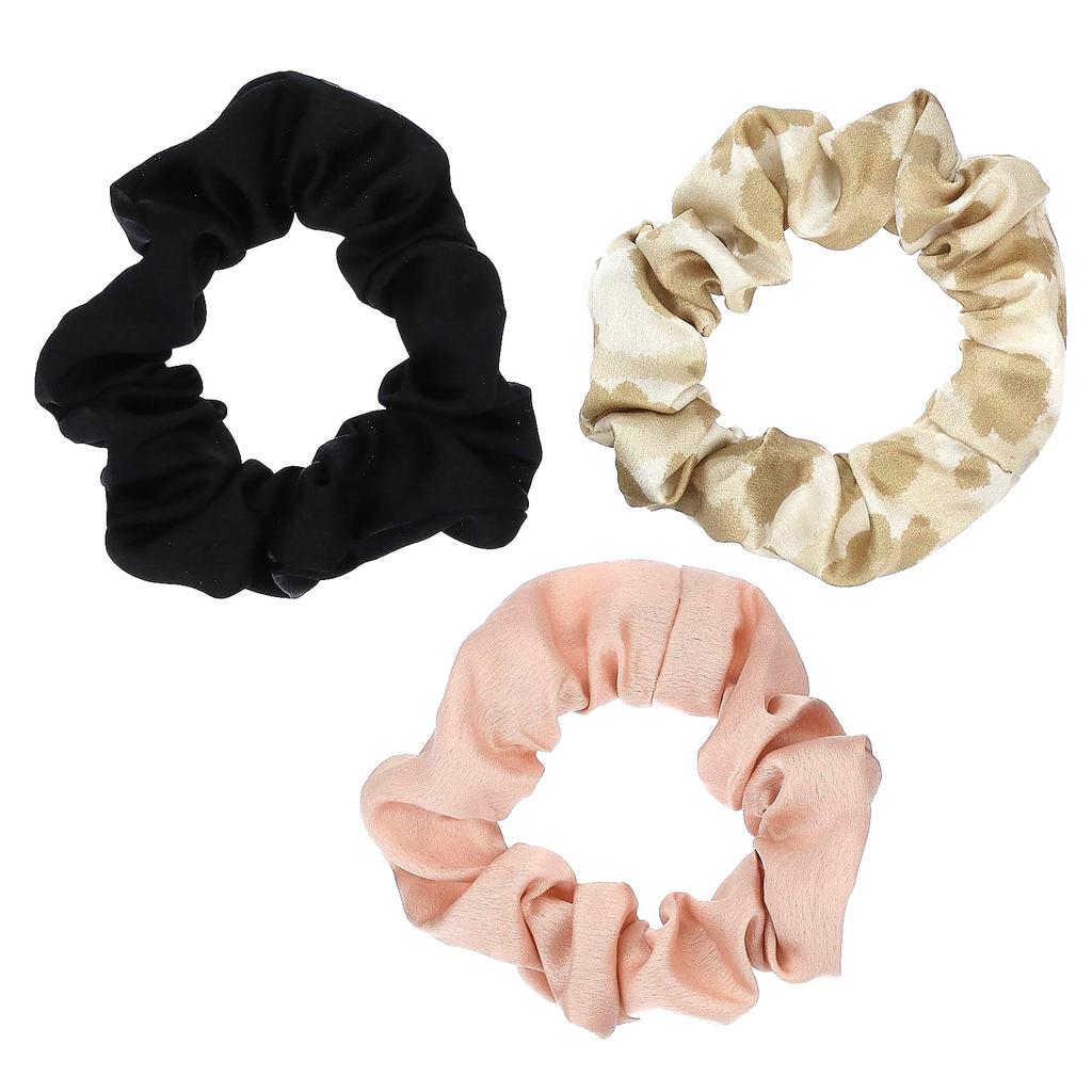 Сатиновая резинка-скранчи, для натуральных волос/прямых волос, в ассортименте, 5 штук