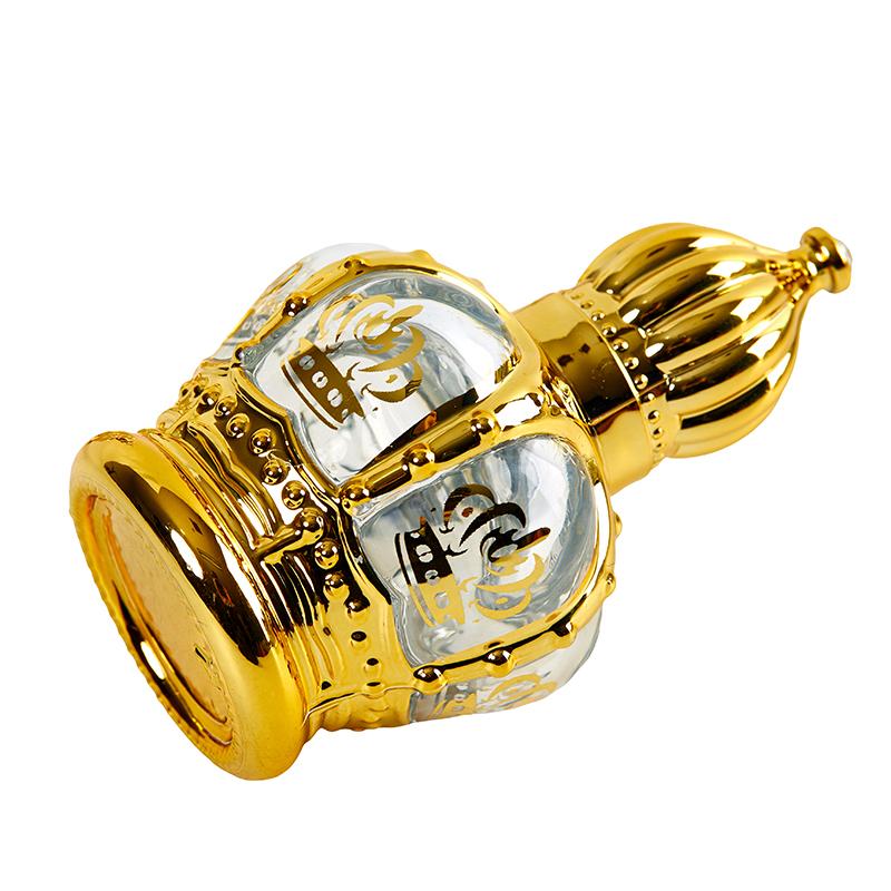 Стеклянный флакон для эфирного масла в форме золотой короны, пустой флакон для духов