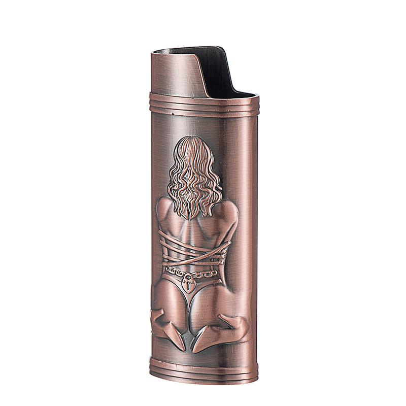 BIC Sexy Goddess Large Metal Lighter Cover - Protective Case for Big J6 Lighters