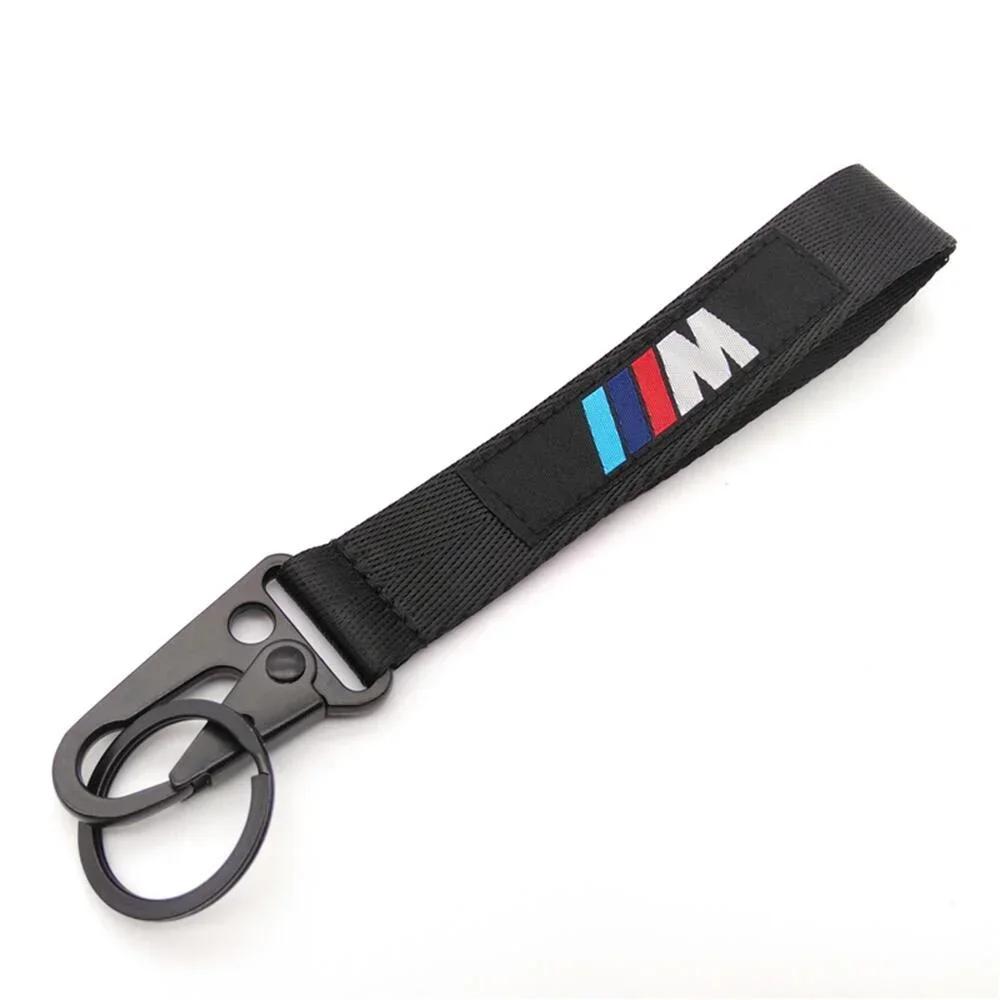 BAGF7 Car Sticker Hot 2025 M Car Emblem Keychain Rings Nylon Lanyard Pendant Keyring Decoration Gifts For BMW E39 F30 F20 E60 E90 E46