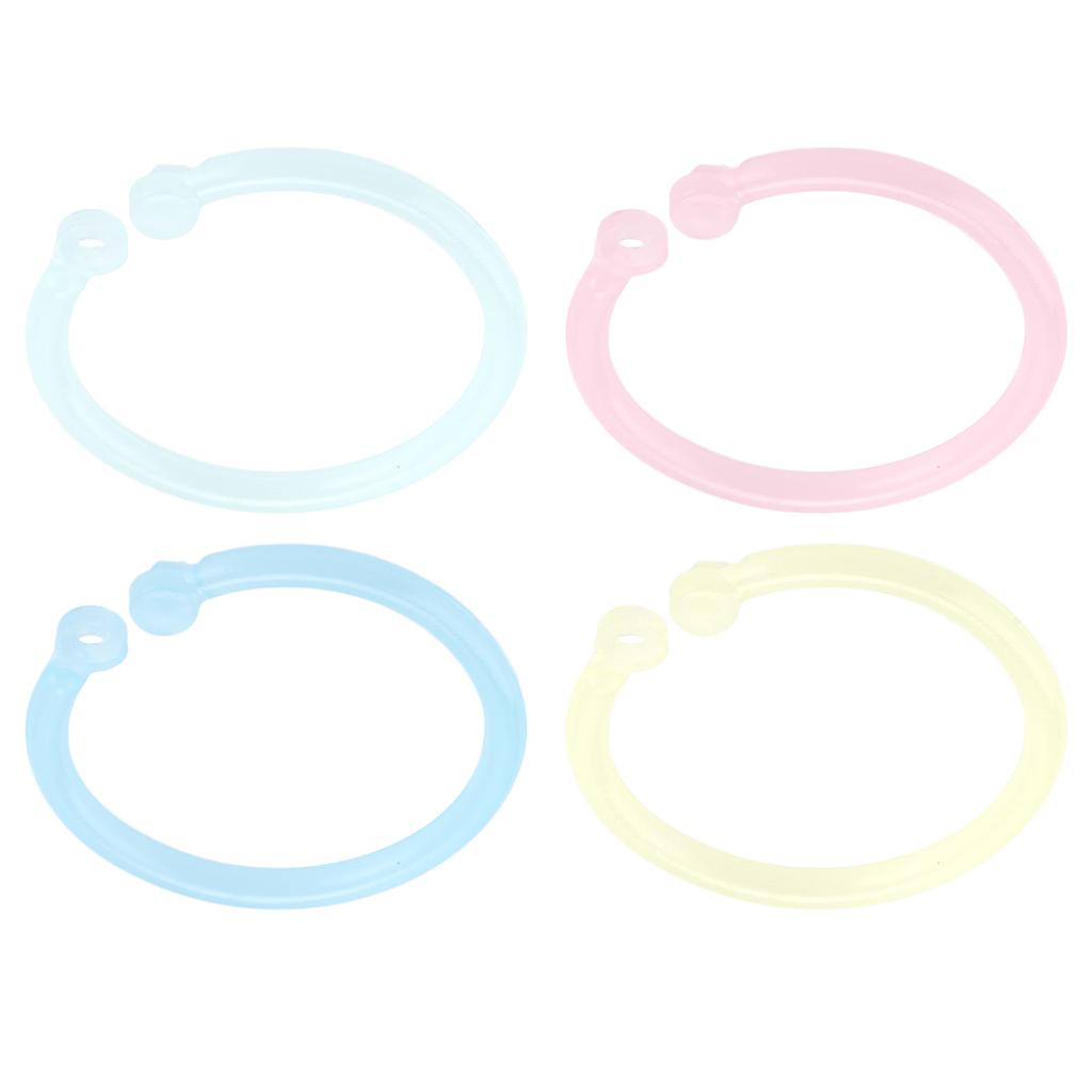 20 шт. Пластиковые кольца прозрачные гибкие свободные листы кольца для книг для школы домашнего офиса карты D