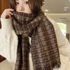 Scarf 2025 New Autumn and Winter Thickened Plush Warm Imitation Cashmere Scarf Shawl