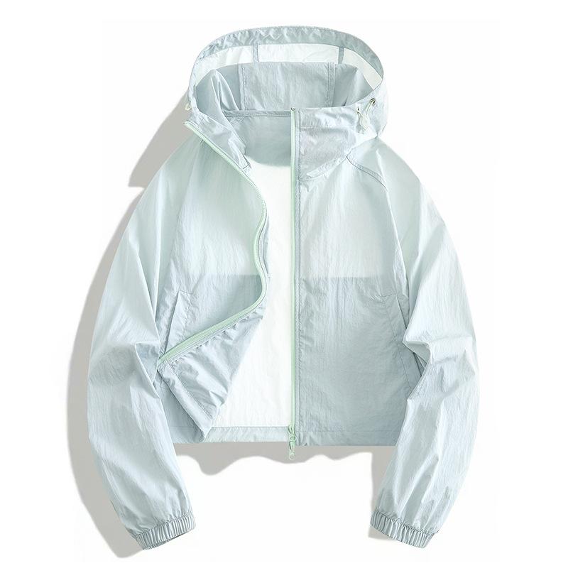 11 New sunscreen clothing women's short summer coat cold silk cool men's and women's skin clothing sunscreen clothing custom
