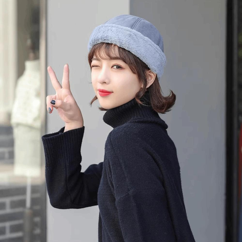 Толстые зимние шляпы помещика Ретро шляпа-котелок Модная шапка-бини Зима