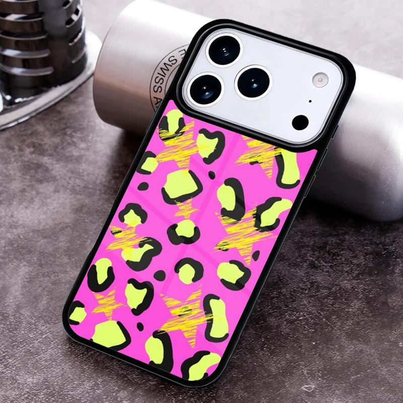 Pink Blue leopard Dalmatian Spots stars Phone Case for iPhone 17 16 15 Pro Max Air 14 13 12 11 Plus Shockproof Capa Cover