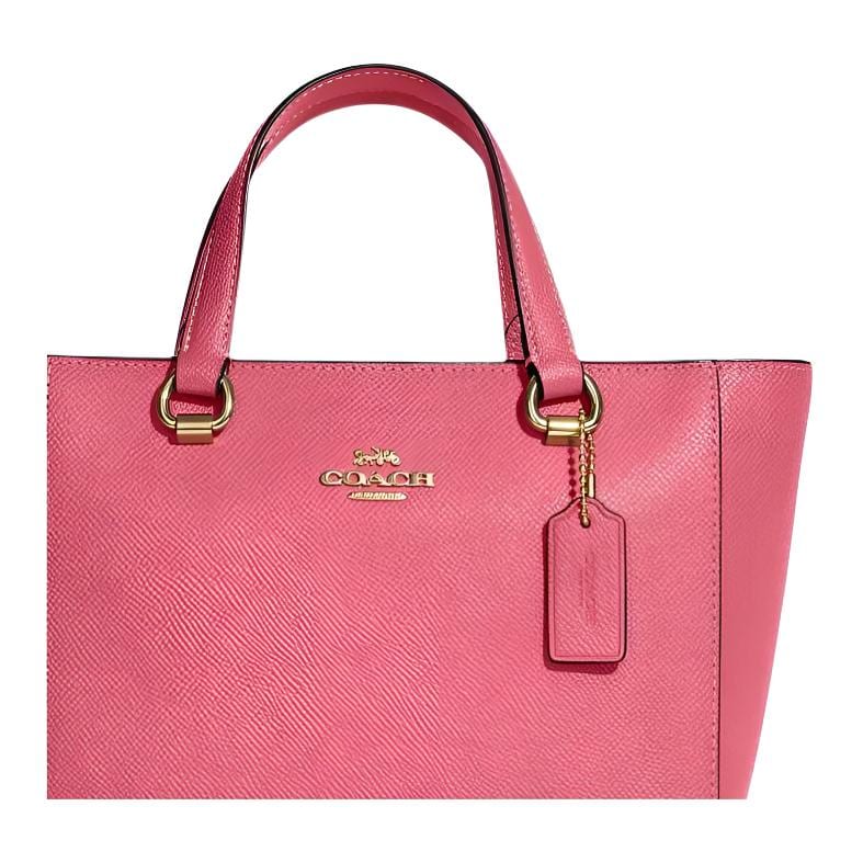 COACH Alice Cross Grain Leather Shoulder Bag, Crossbody Bag, Handbag Small Women's Watermelon Red CA224-IMWM3