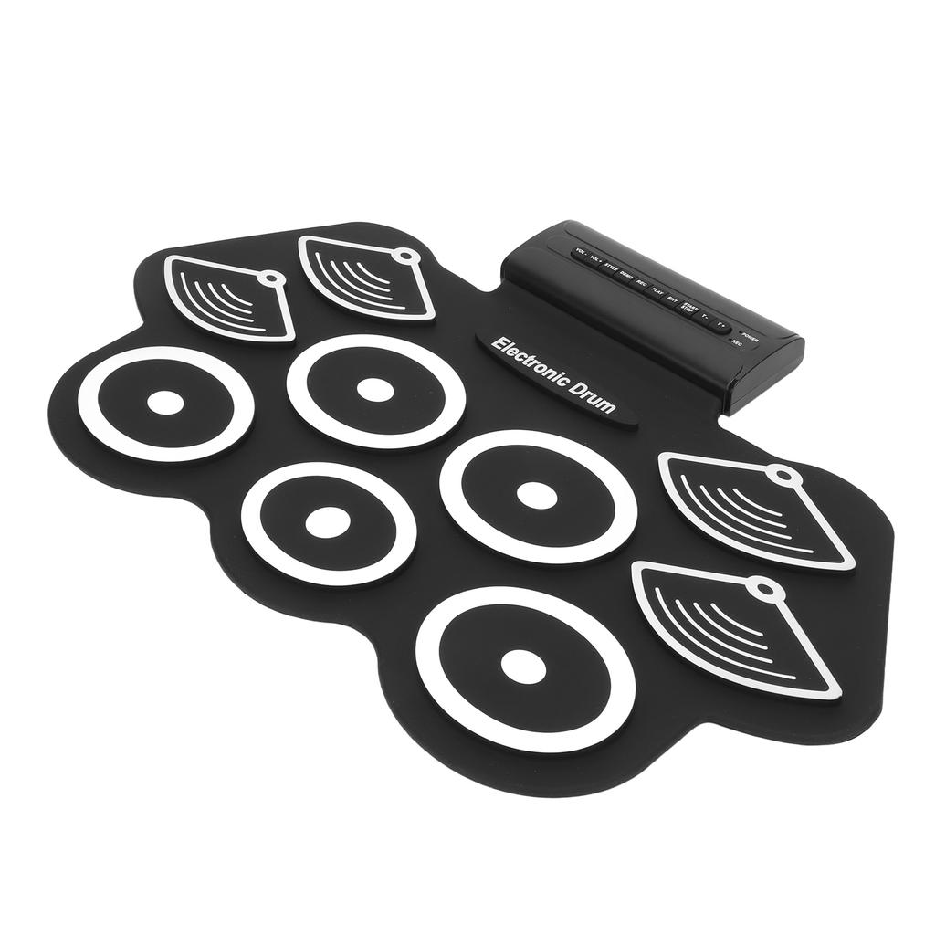 Электронная ударная установка Roll Up Practice Pad Midi Kit с педалями и палочками в подарок для детей 100?Вилка 240 В, США