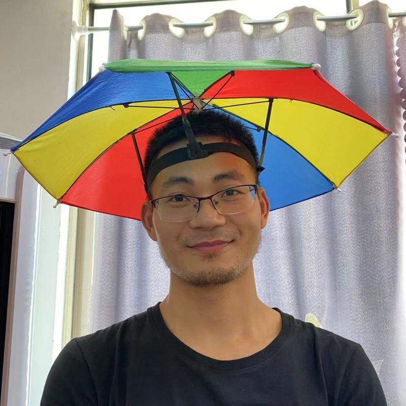 Portable Rain Hat Outdoor Folding Umbrella Fishing Sunshade Anti-Uv Camping