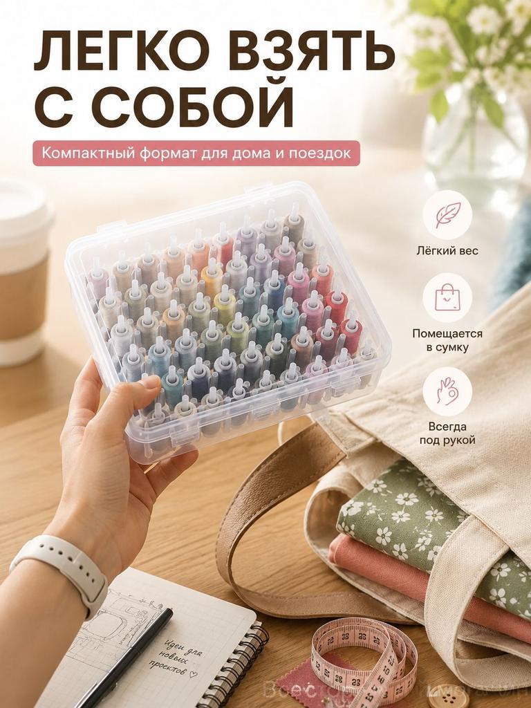 Коробка для хранения ниток и иголок