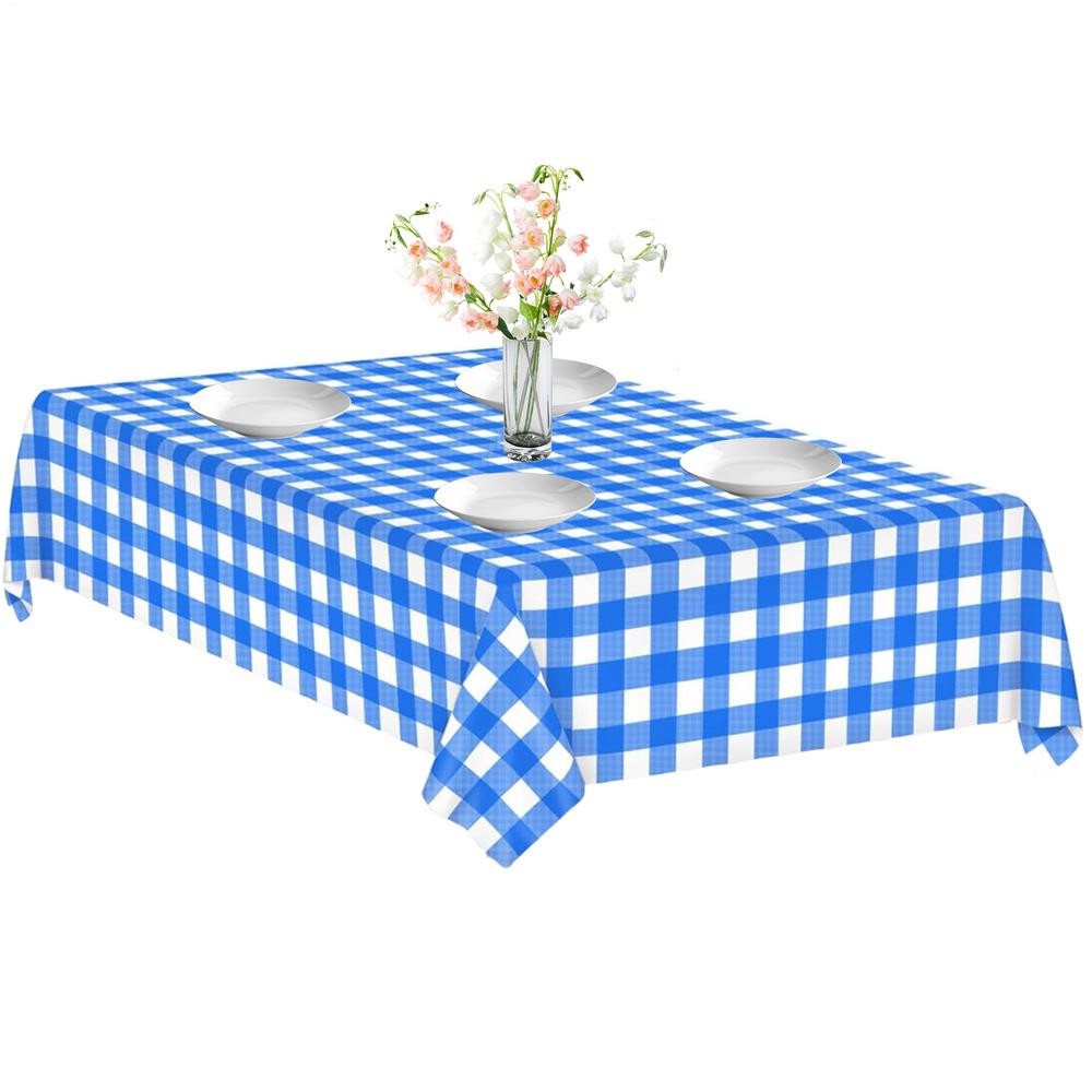 Gingham Tablecloth Rectangle Oktoberfest Table Covers Heavy Duty Covers Waterproof Party Decor for Cafe Camping Backyard BBQ