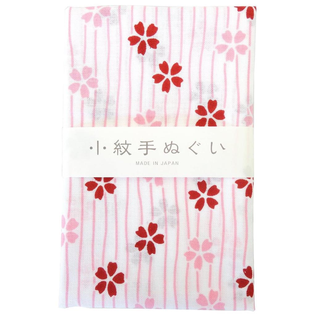 Miyamoto Komon Tenugui Striped Sakura 3390cm 33043