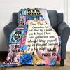 Love Dad Card Personalized Name Blankets Soft And Comfortable Against The Skin Naps And The Office A Wonderful Gift For Friends Family And Loved Ones