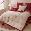OEING Joyful Red Wedding Bedding Set