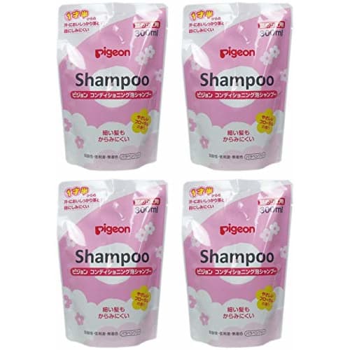 [Bulk Purchase] Pigeon Conditioning Foam Shampoo Gentle Floral Scent Refill 300ml [x4 Pieces]