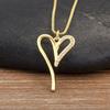 Nidin High Quality Romantic Heart Shape Shiny Crystal Zircon Charm Pendant Necklace 4 Styles For Women Men Luxury Jewelry Gifts