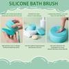 Silicone Body Brush, Exfoliating Bath Brush, Silicone Body Brush (can Carry Soap), Shower Massage Foam Bath Brush, Back Brush Shower (blue + )